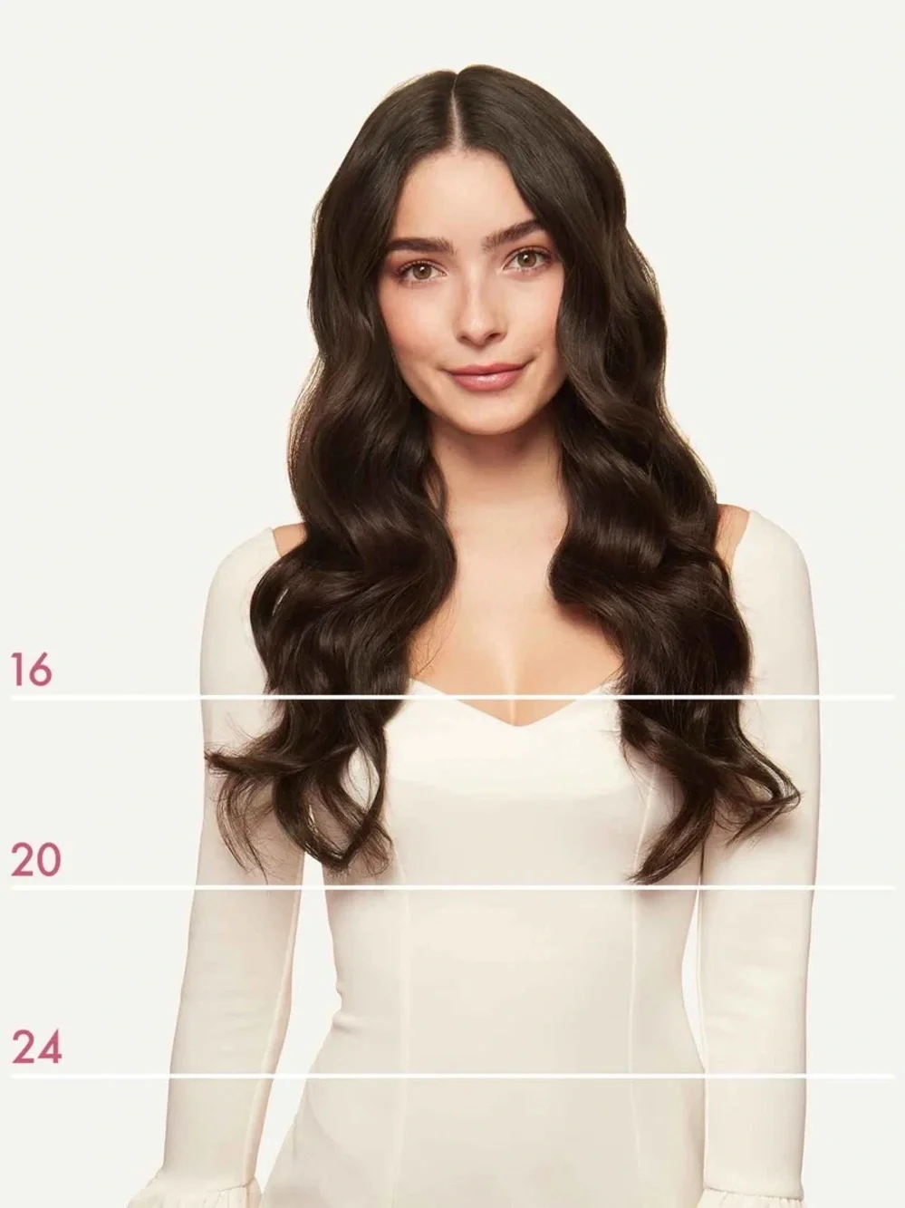 Luxy 24 inch Classic Dark Brown Clip-Ins 240g - NEW